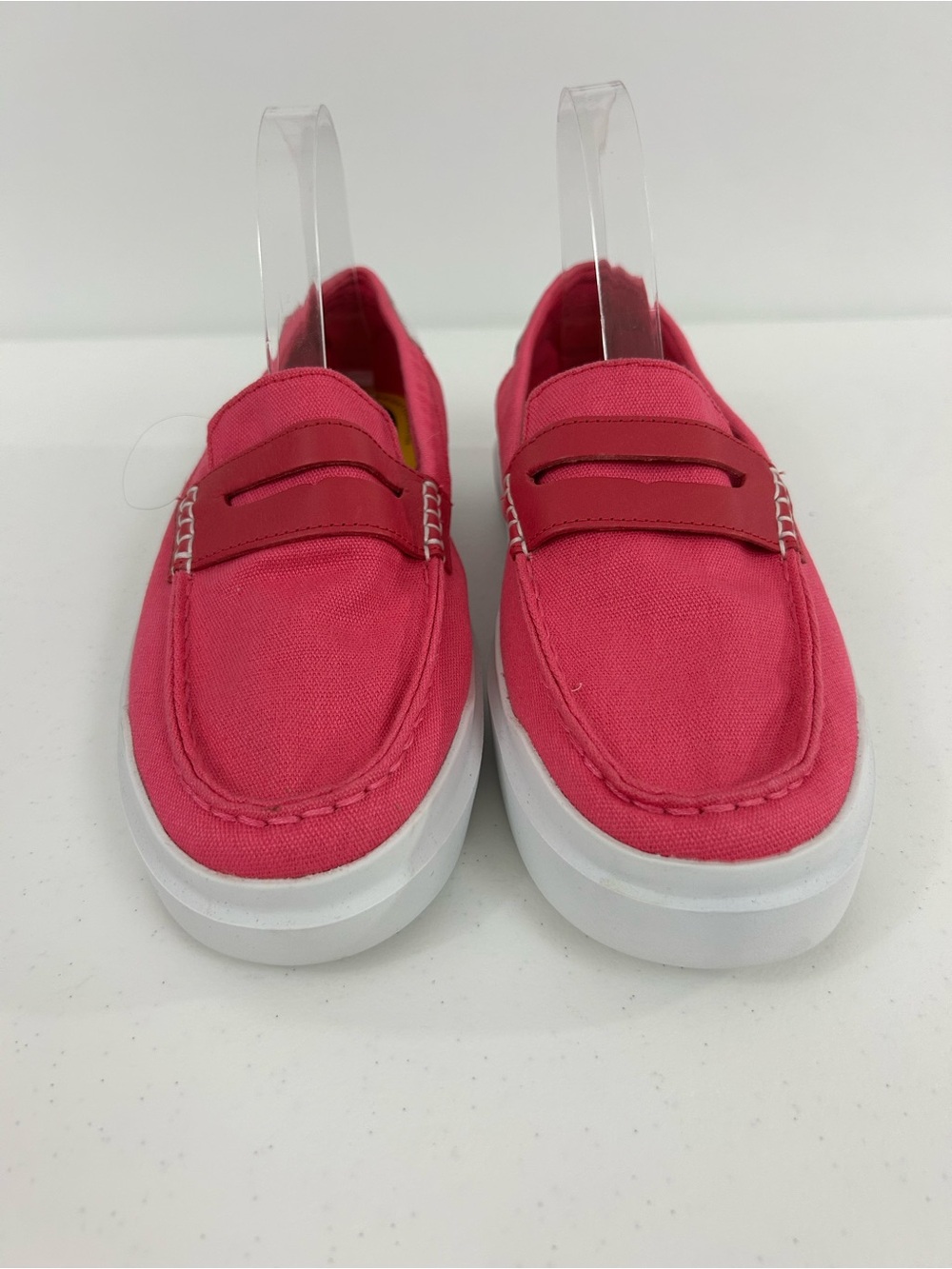 Cole Haan Grand 360 Pink Canvas Loafers Size 9B - Picture 2 of 8